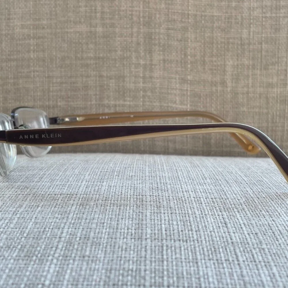 Anne Klein Women Eyeglasses Frame Brown Glasses Half Rim Frame 53[]16 135